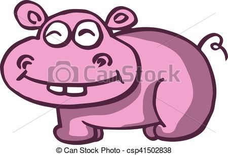450x307 Fun Hippo Vector Illustration Design Cartoon Vetcor Illustration.