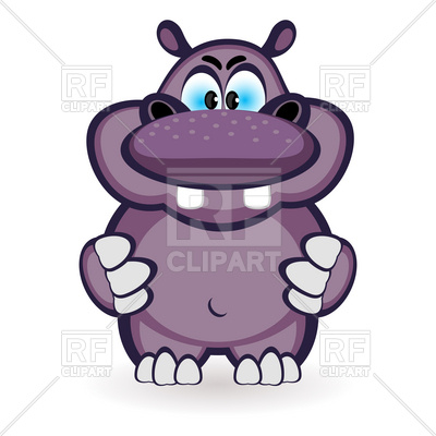 400x400 Smiling Cartoon Hippo Vector Image Vector Artwork Of Plants And