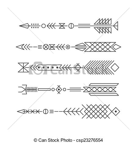 450x470 Vector Hipster Arrows Abstract Elements For Tattoo And Design