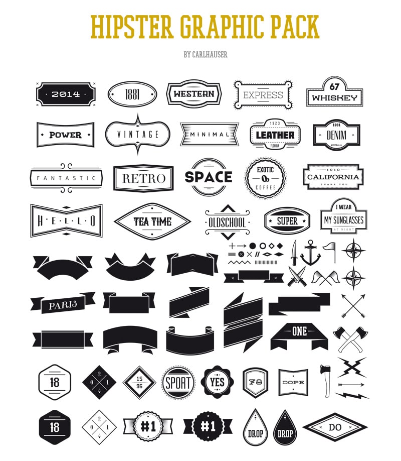 800x918 Hipster Banner Vector