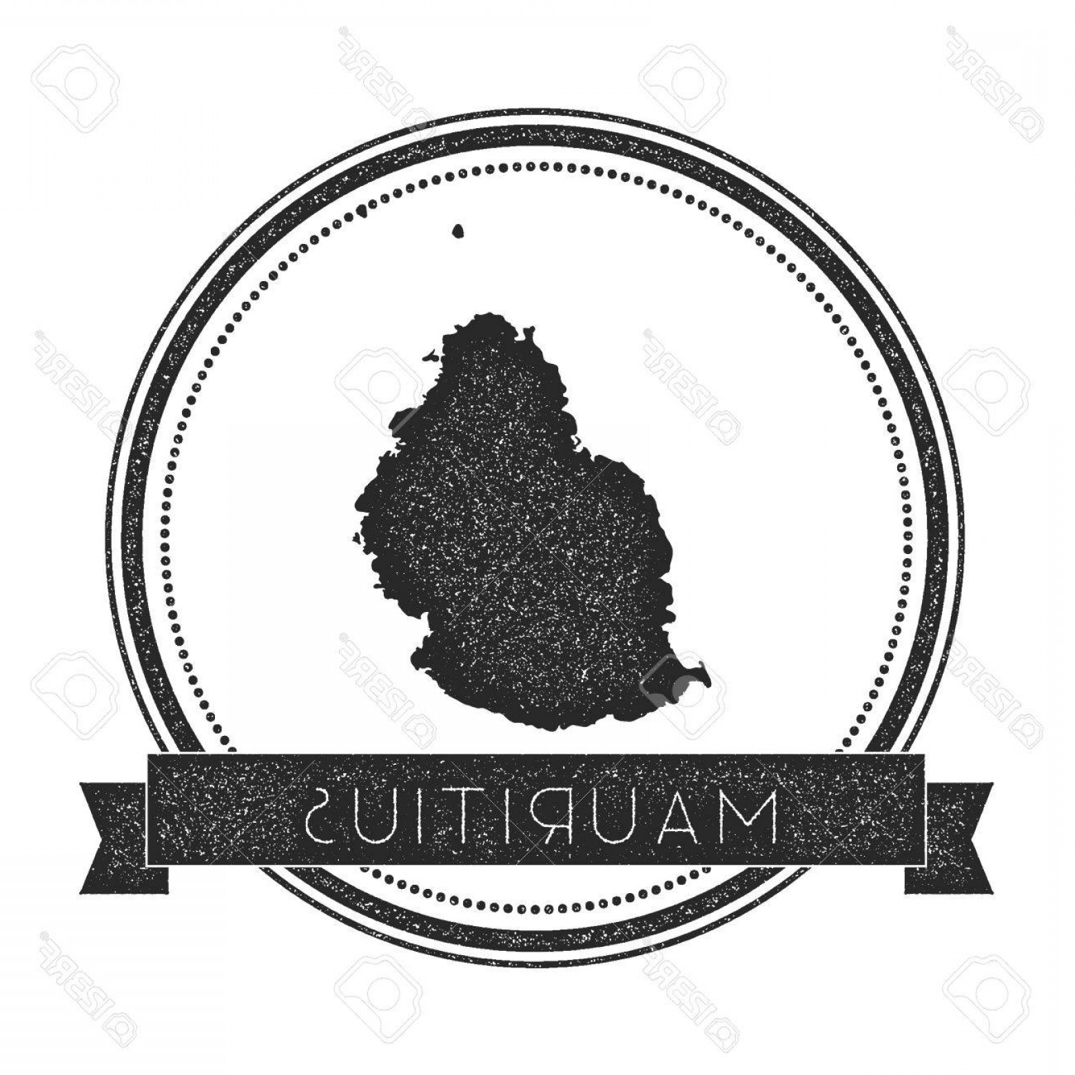 1560x1560 Photostock Vector Mauritius Map Stamp Retro Distressed Insignia