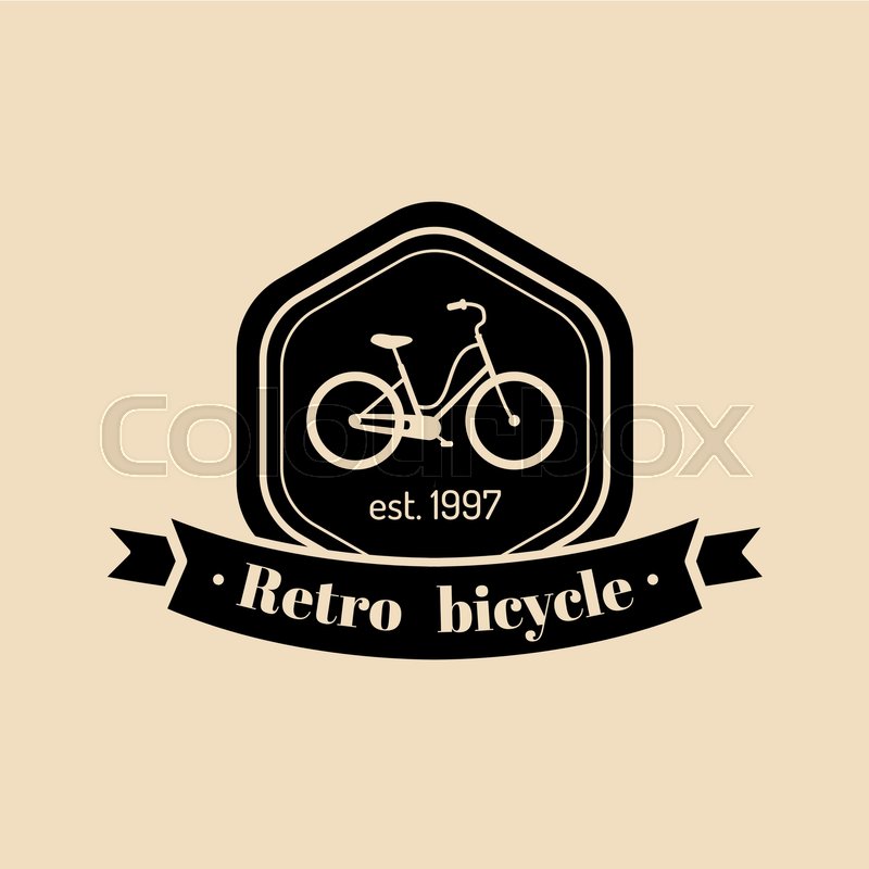 800x800 Vector Vintage Hipster Bicycle Logo. Modern Velocipede Emblem For