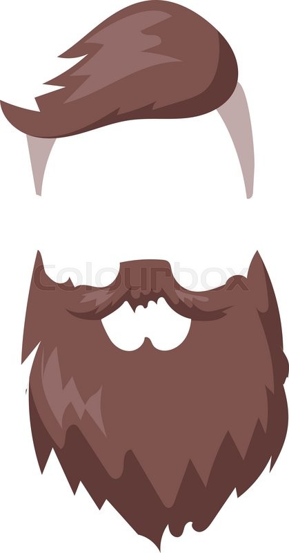 419x800 Hipster Fashion Men Fashion Hair And Beard Vector Illustration
