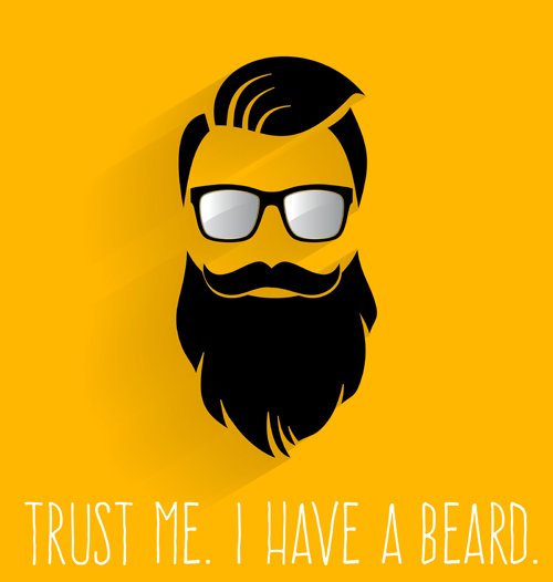 500x526 Long Beard Hipster Head Portrait Vector Set 12 Free Download