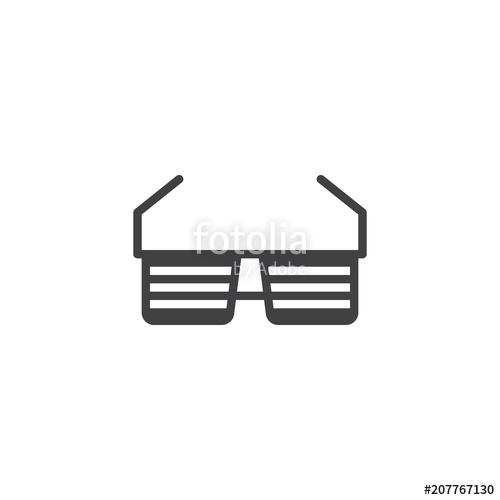 500x500 Hipster Glasses Vector Icon. Filled Flat Sign For Mobile Concept