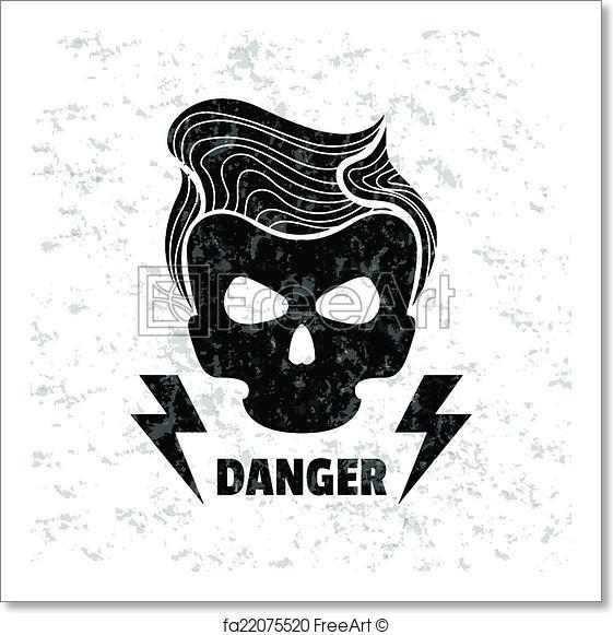 561x581 Free Art Print Of Skull Hipster. Vector Illustration. Template For