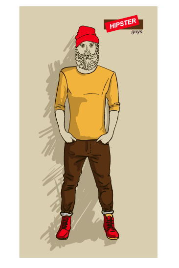 366x548 Hand Drawn People Hipster Elements Vector Set 02 Free Download