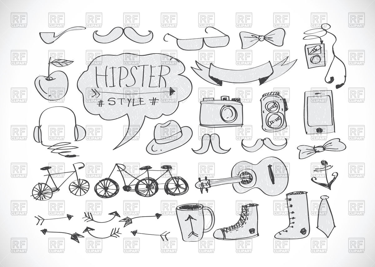 1200x853 Hipster Style Simple Icons Vector Image Vector Artwork Of Icons