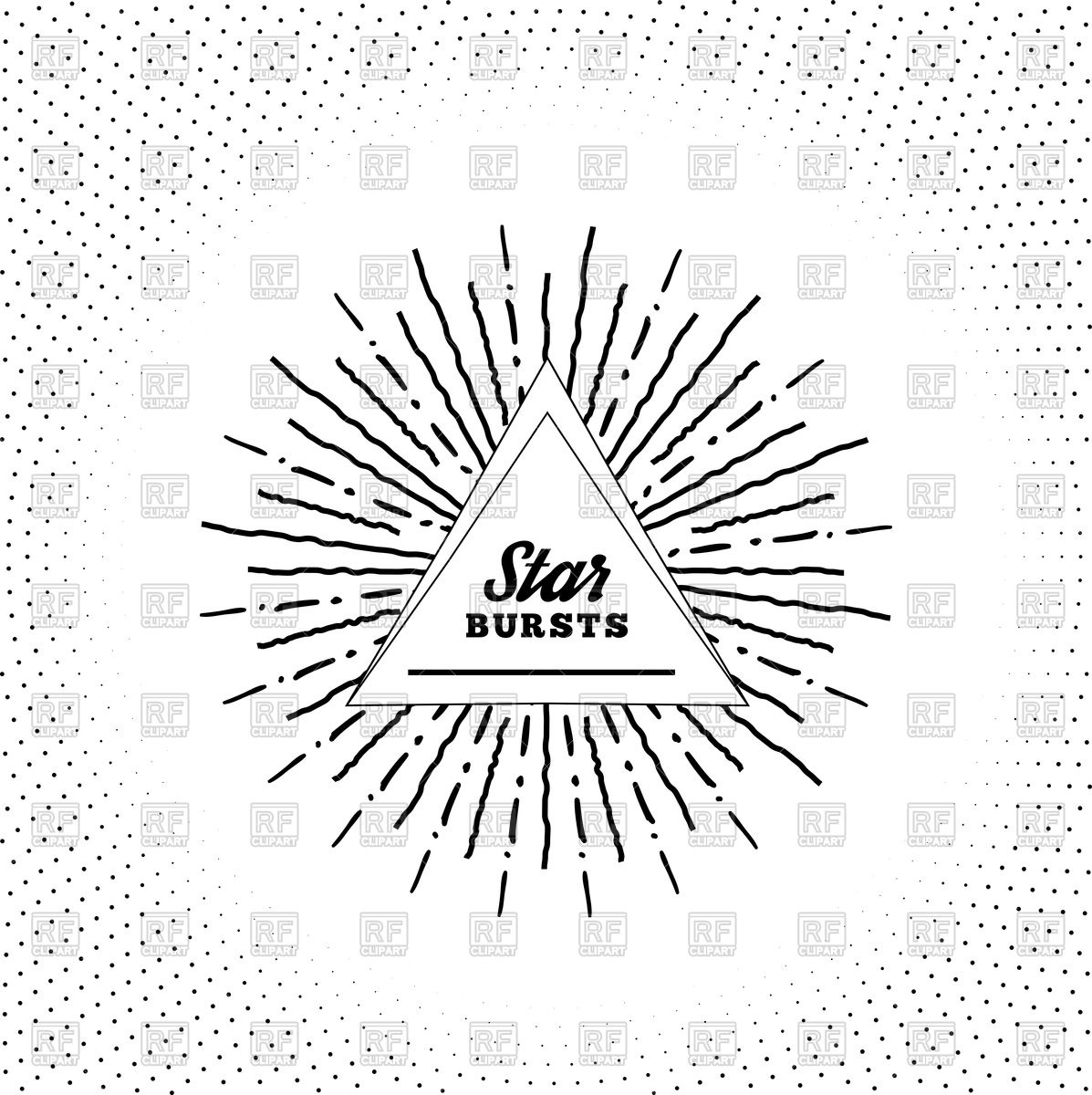 1197x1200 Hipster Style Vintage Starburst Design Vector Image Vector