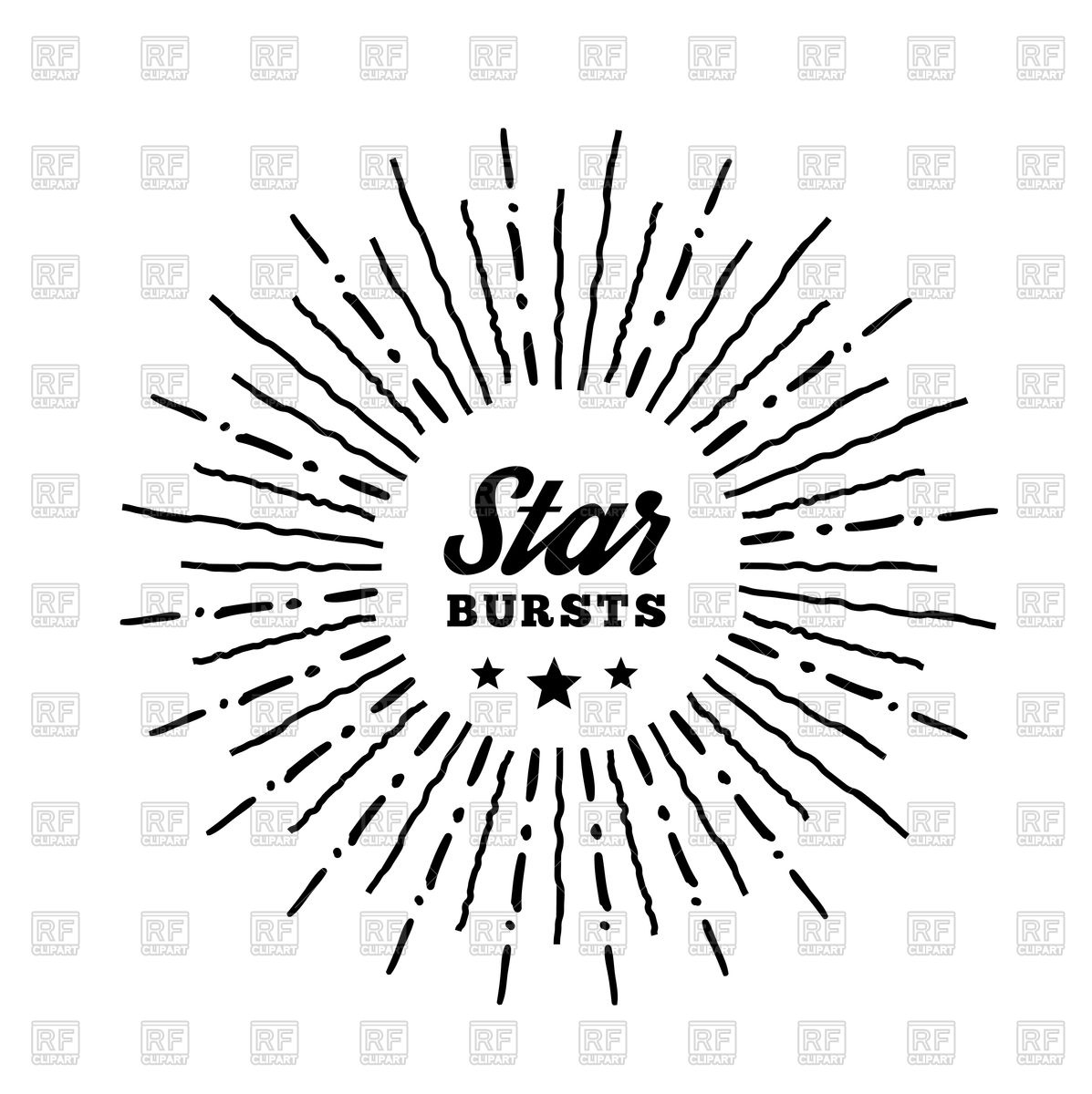 1197x1200 Hipster Style Vintage Starburst With Rays Vector Image Vector