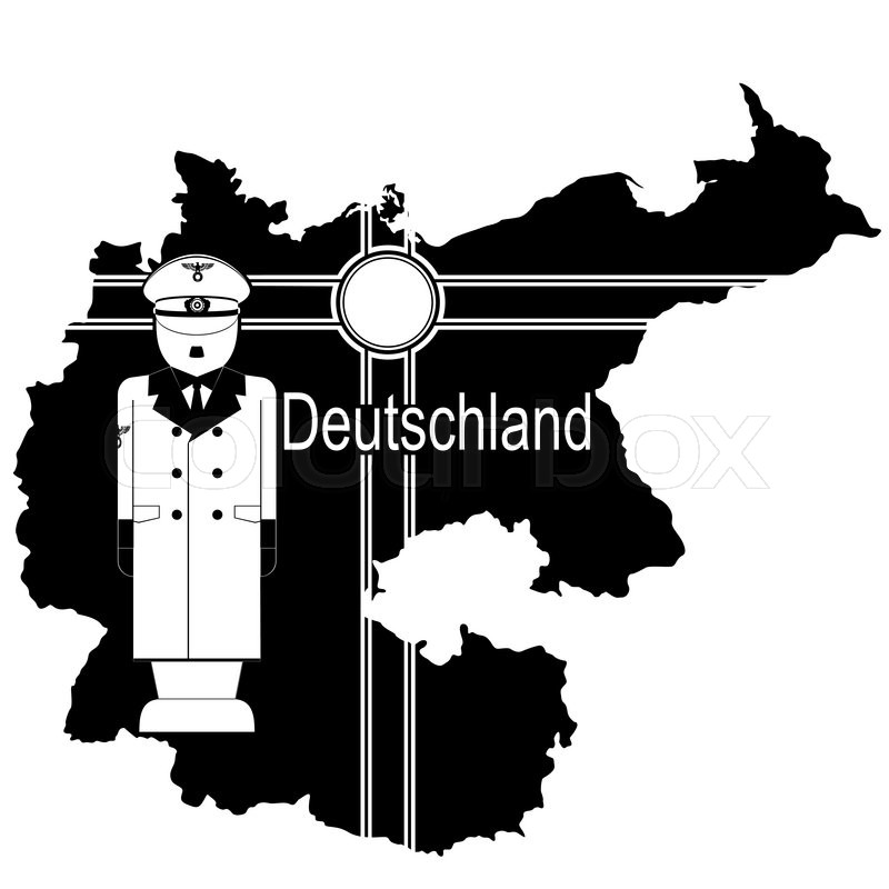 800x800 Hitler In The Background In Germany. The Illustration On A White