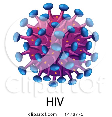 450x470 Clipart Of A Hiv Virus