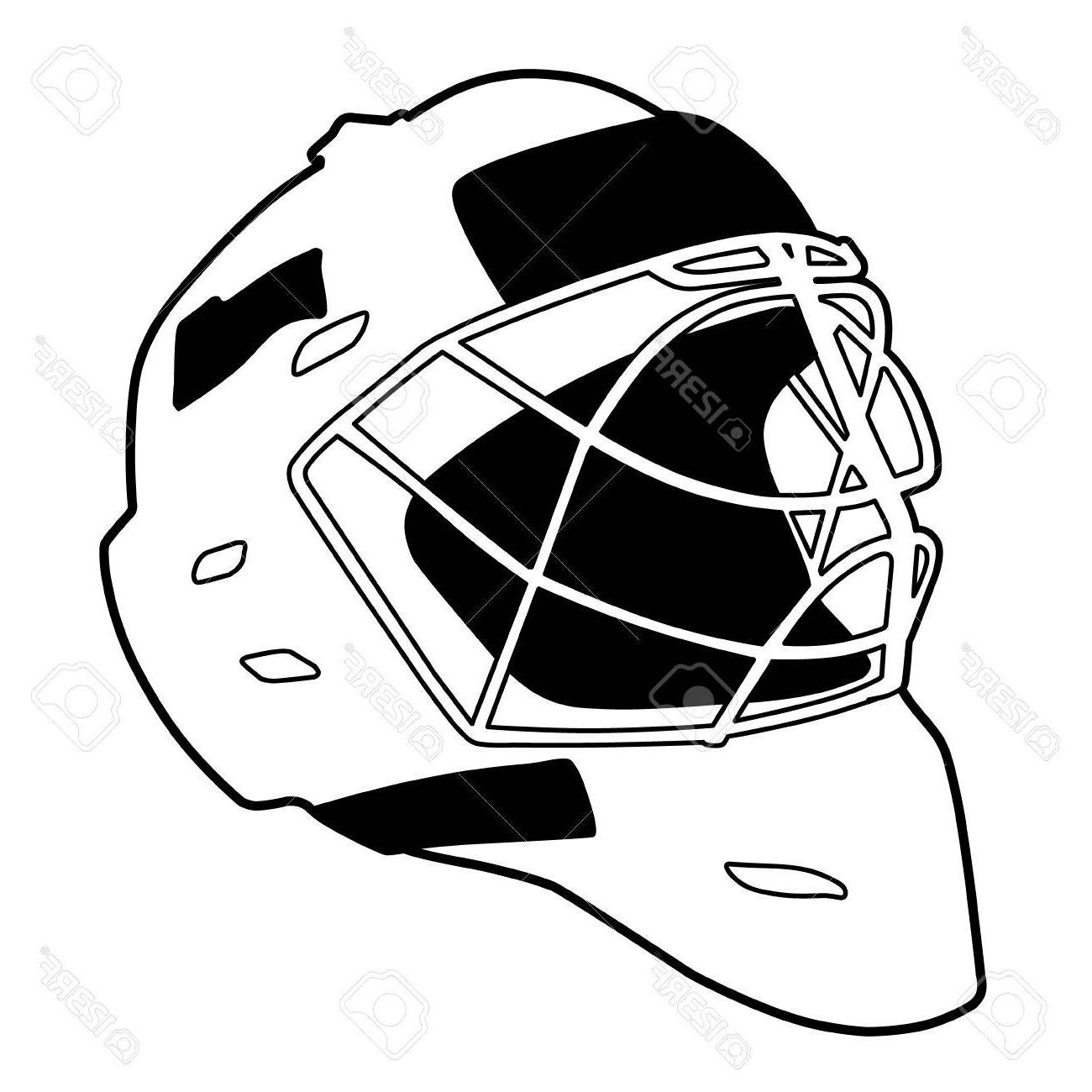 1300x1300 Best Free Hockey Helmet Isolated Vector Illustration Goalie Mask