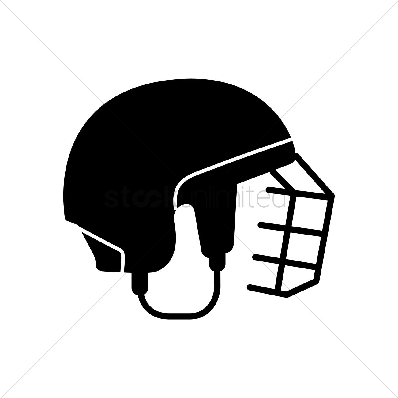 1300x1300 Hockey Helmet Vector Image