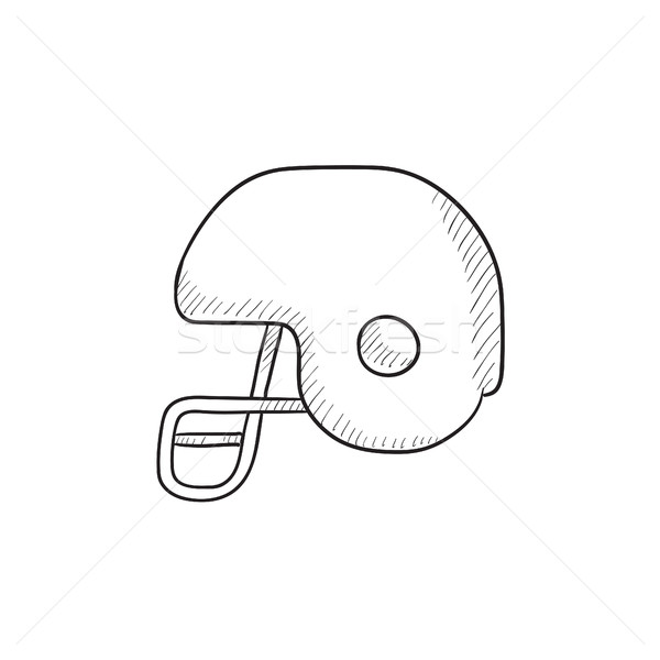 600x600 Hockey Helmet Sketch Icon. Vector Illustration Andrei Krauchuk