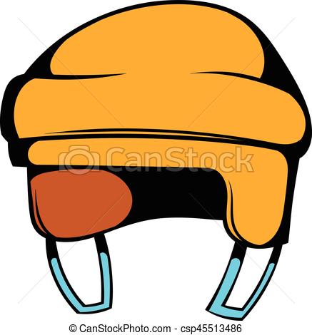 437x470 Yellow Hockey Helmet Icon, Icon Cartoon. Yellow Hockey Helmet Icon