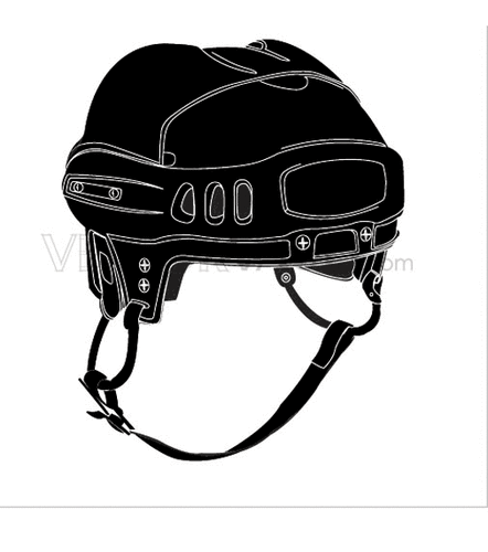 442x500 Buy Vector Hockey Helmet Royalty Free Illustration