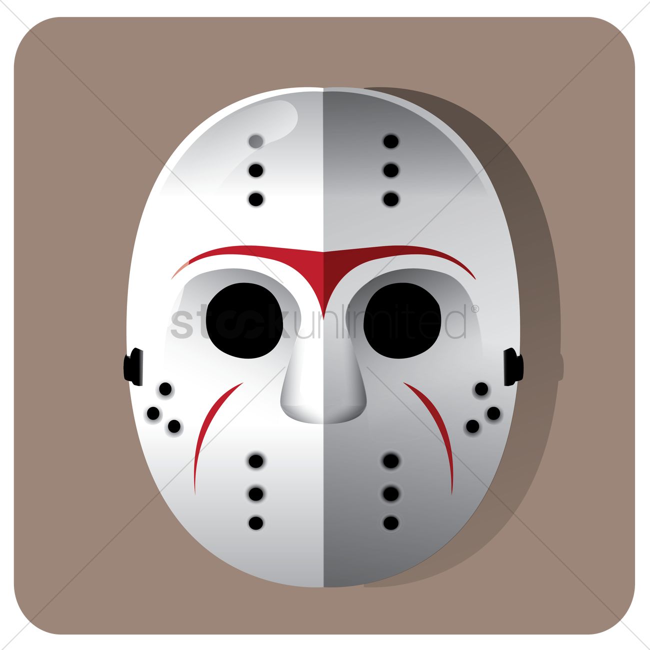 1300x1300 Hockey Mask Vector Image