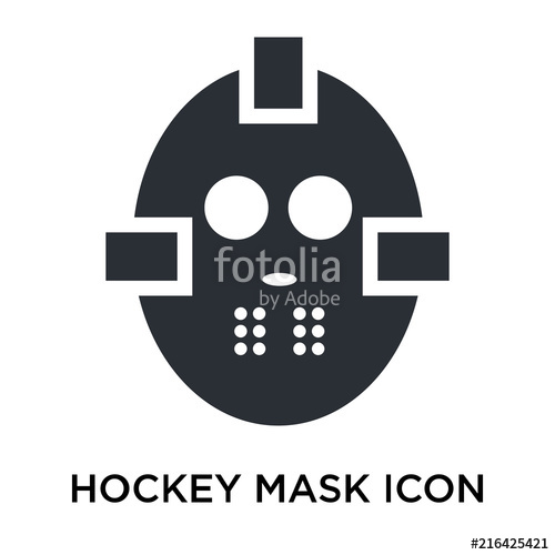 500x500 Hockey Mask Icon Vector Sign And Symbol Isolated On White