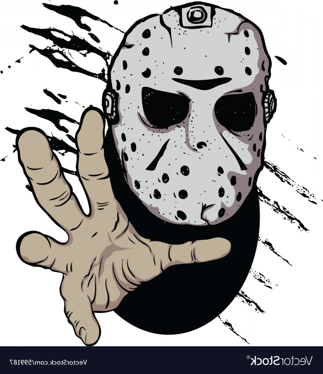 1120x1296 Horror Hockey Mask Halloween Vector Shopatcloth