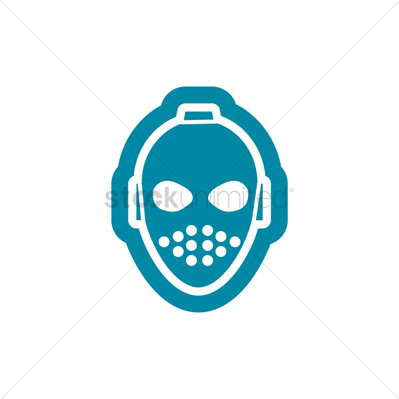 1300x1300 Ice Hockey Mask Vector Image