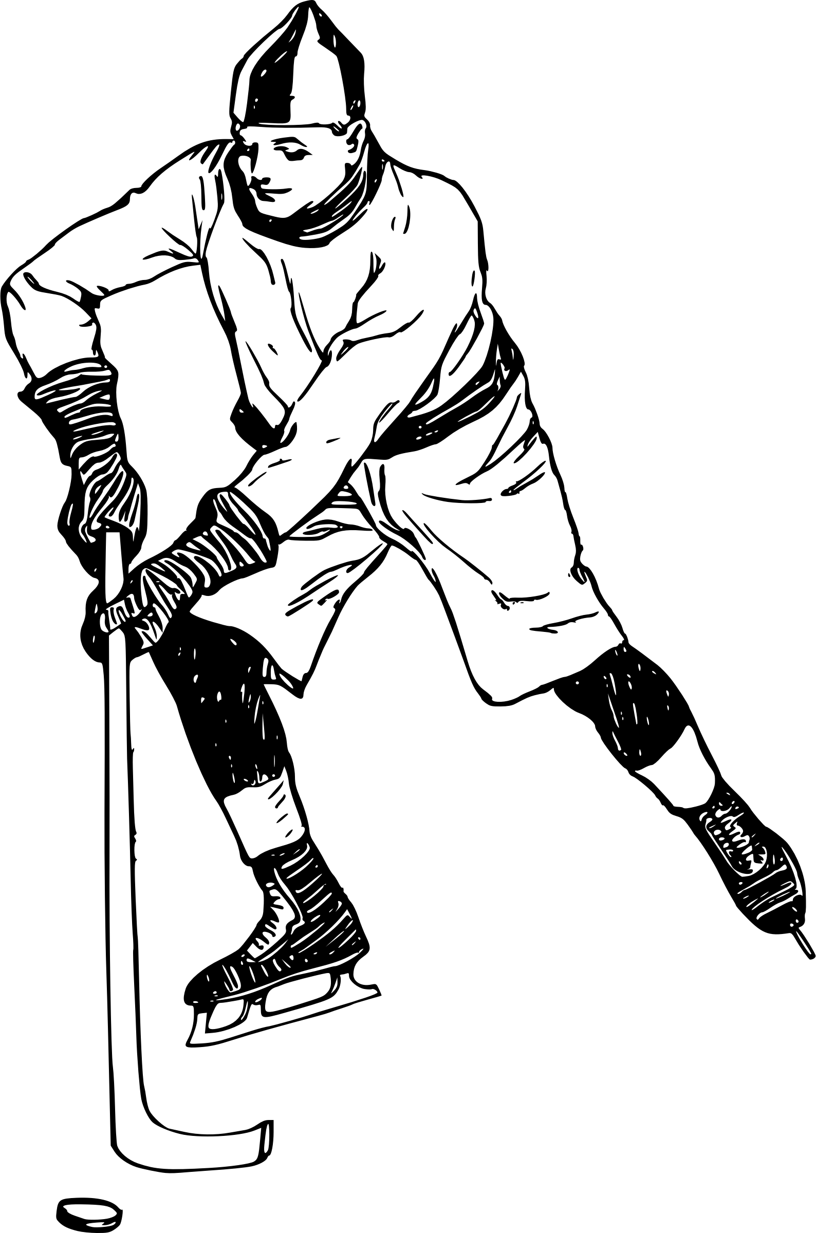 1588x2400 Ice Hockey Player Vector Clipart Image