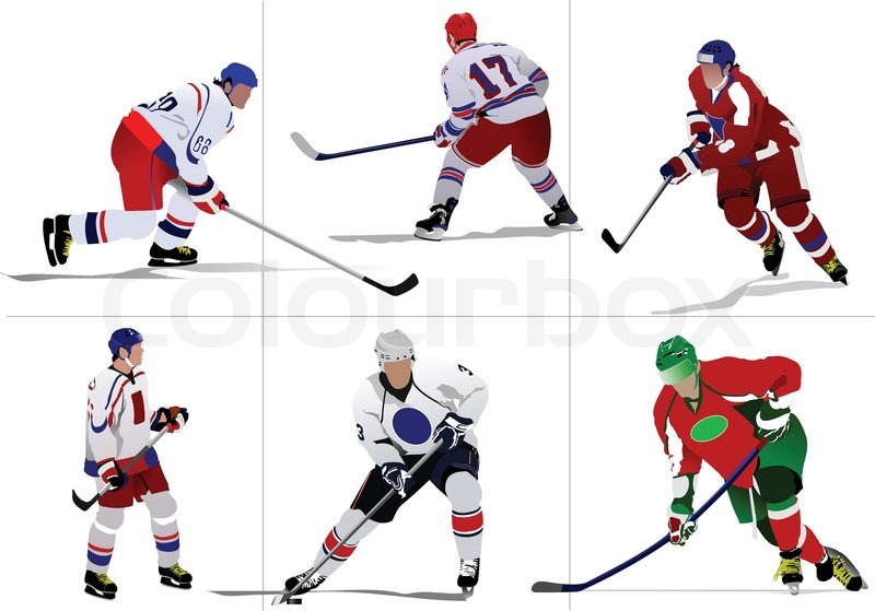 800x559 Ice Hockey Players. Vector Illustration Stock Vector Colourbox