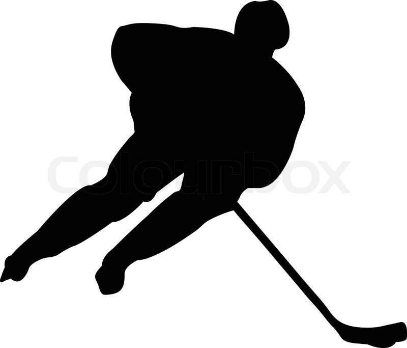 800x683 Silhouette Of The Hockey Player