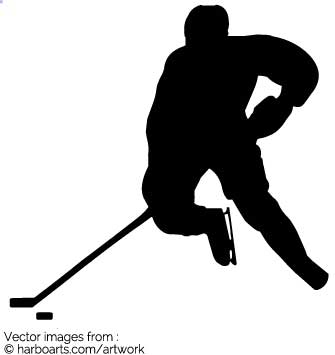 335x355 Download Icehockey Player Silhouette