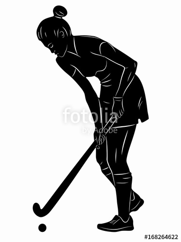 375x500 Illustration Of A Field Hockey Player, Vector Draw Stock Image