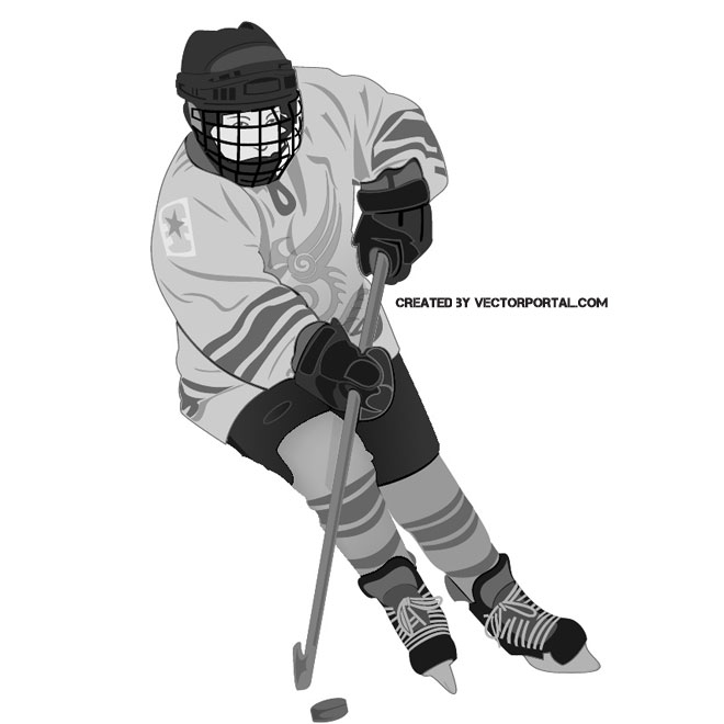 660x660 Hockey Player Vector Image