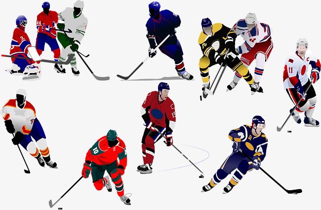 650x425 Hockey Player Vector Material, Puck, Athlete, Vector Material Png