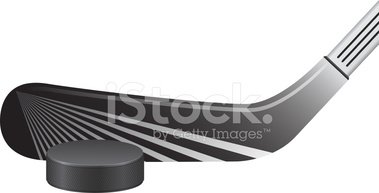 379x193 Hockey Stick And Puck Vector Illustration Stock Vectors