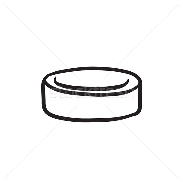 600x600 Hockey Puck Sketch Icon. Vector Illustration Andrei Krauchuk