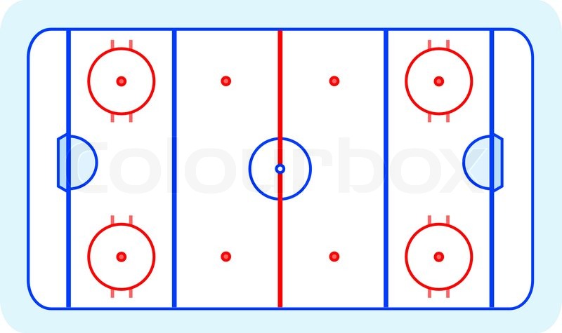 800x475 Ice Hockey Field Blue Greetings Card Vector Stock Vector Colourbox