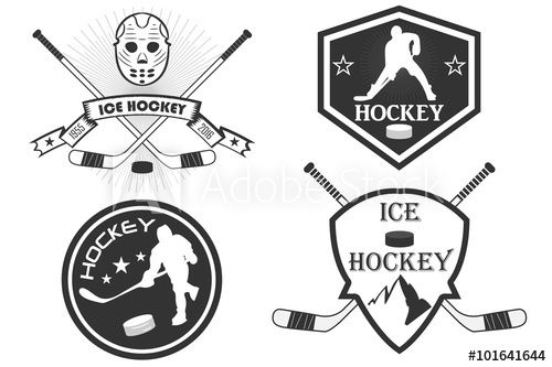 500x333 Hockey Logo. A Set Of Sports Logos With Hockey. Vector. Command