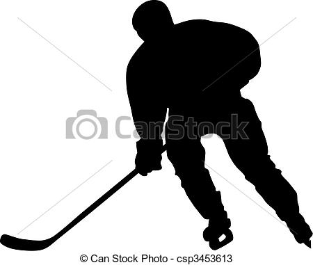 450x381 Hockey Player. Abstract Vector Illustration Of Hockey Player