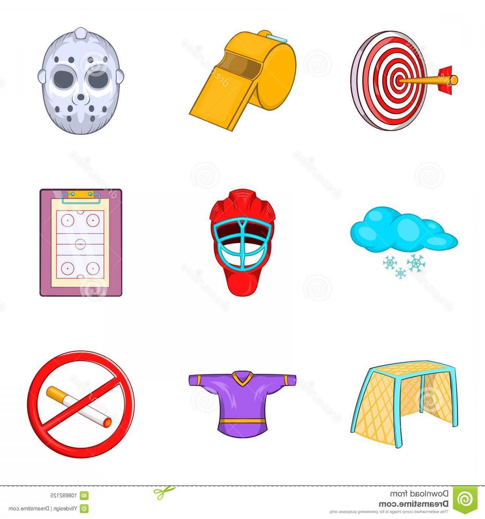 1560x1668 Ice Hockey Icons Set Cartoon Style Ice Hockey Icons Set Cartoon
