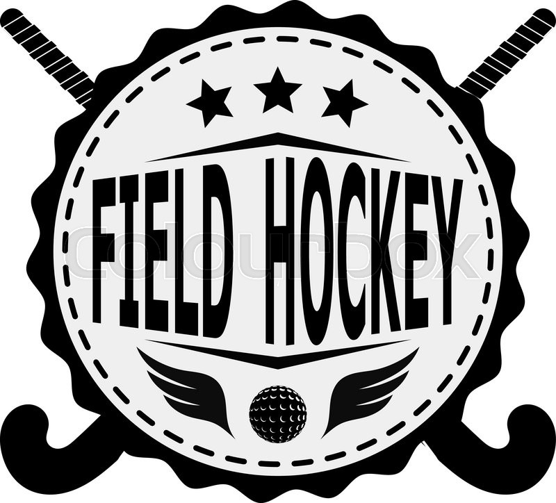 800x724 Black Badge Emblem Design For The Team Field Hockey On A White