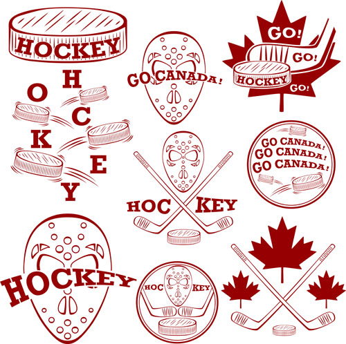 500x498 Canada Hockey Logos Vector Set Free Download