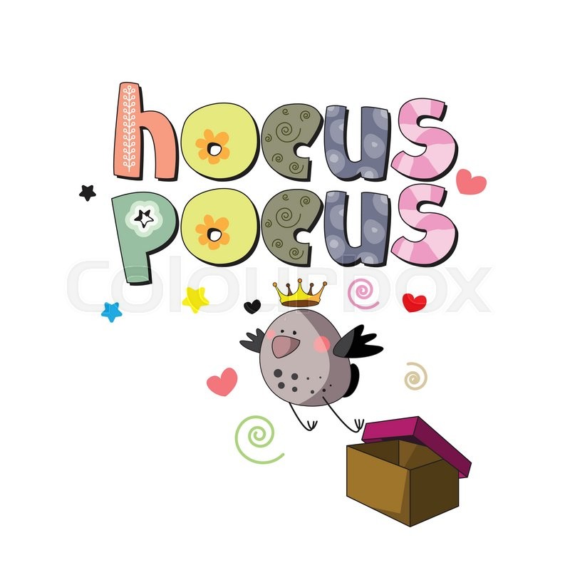 800x800 The Original Spelling Of The Phrase Hocus Pocus. Stock Vector