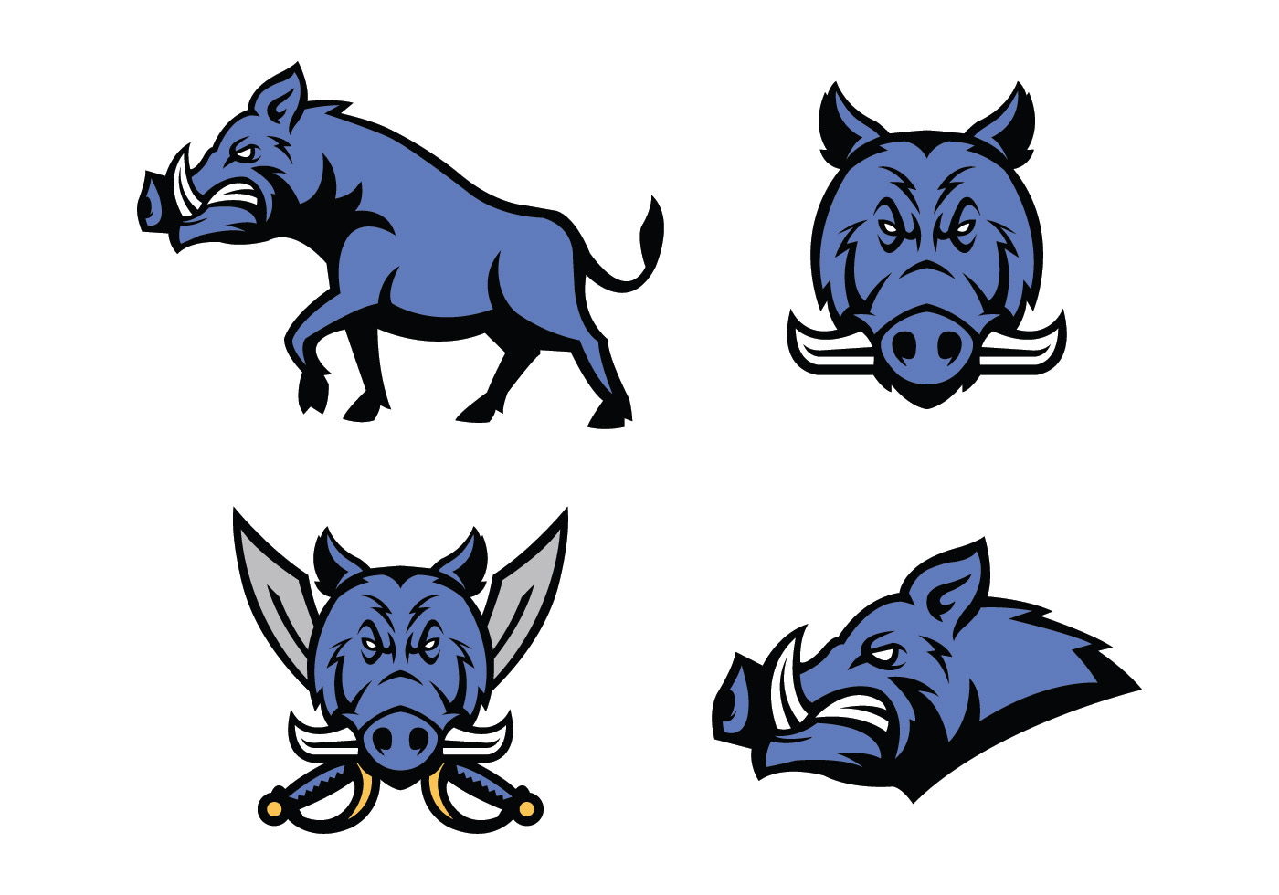 1400x980 Hog Free Vector Art