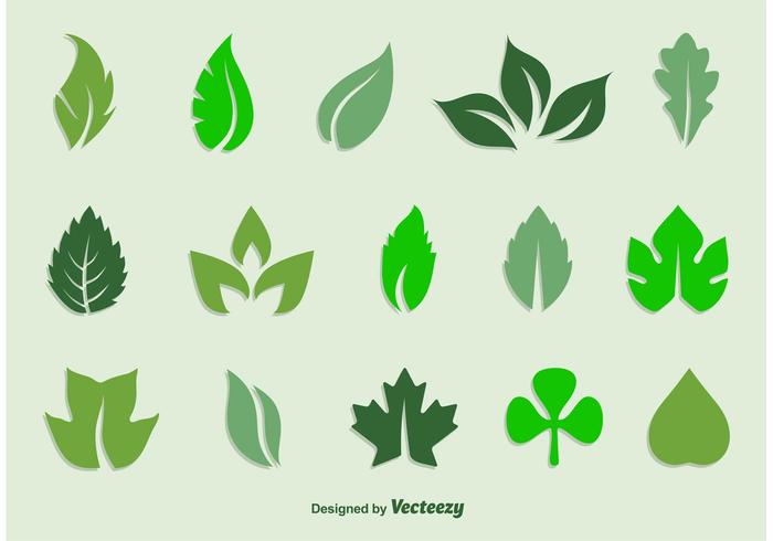700x490 Leaves Vector Icon Set