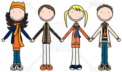 400x236 Kids Holding Hands Vector Image Vector Artwork Of People