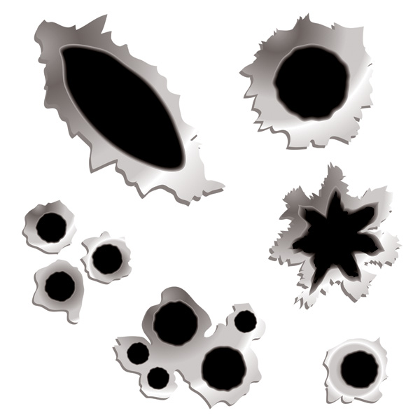 600x600 Bullet Hole Vector Free Vector 4vector