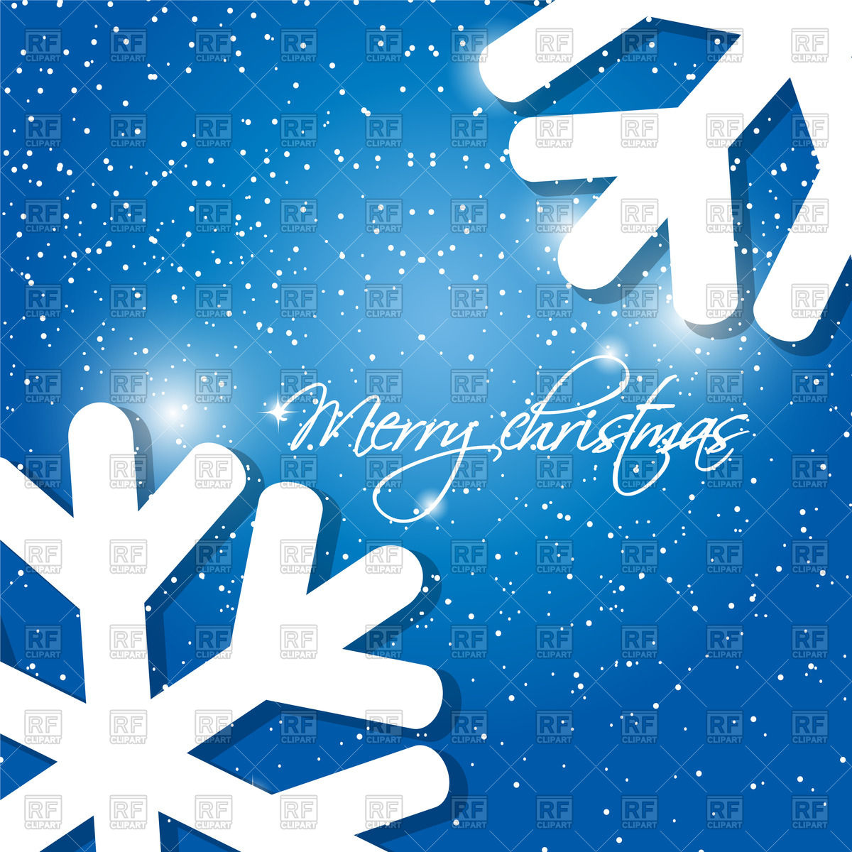 1200x1200 Winter Holiday Card With Christmas Snowflakes Vector Image