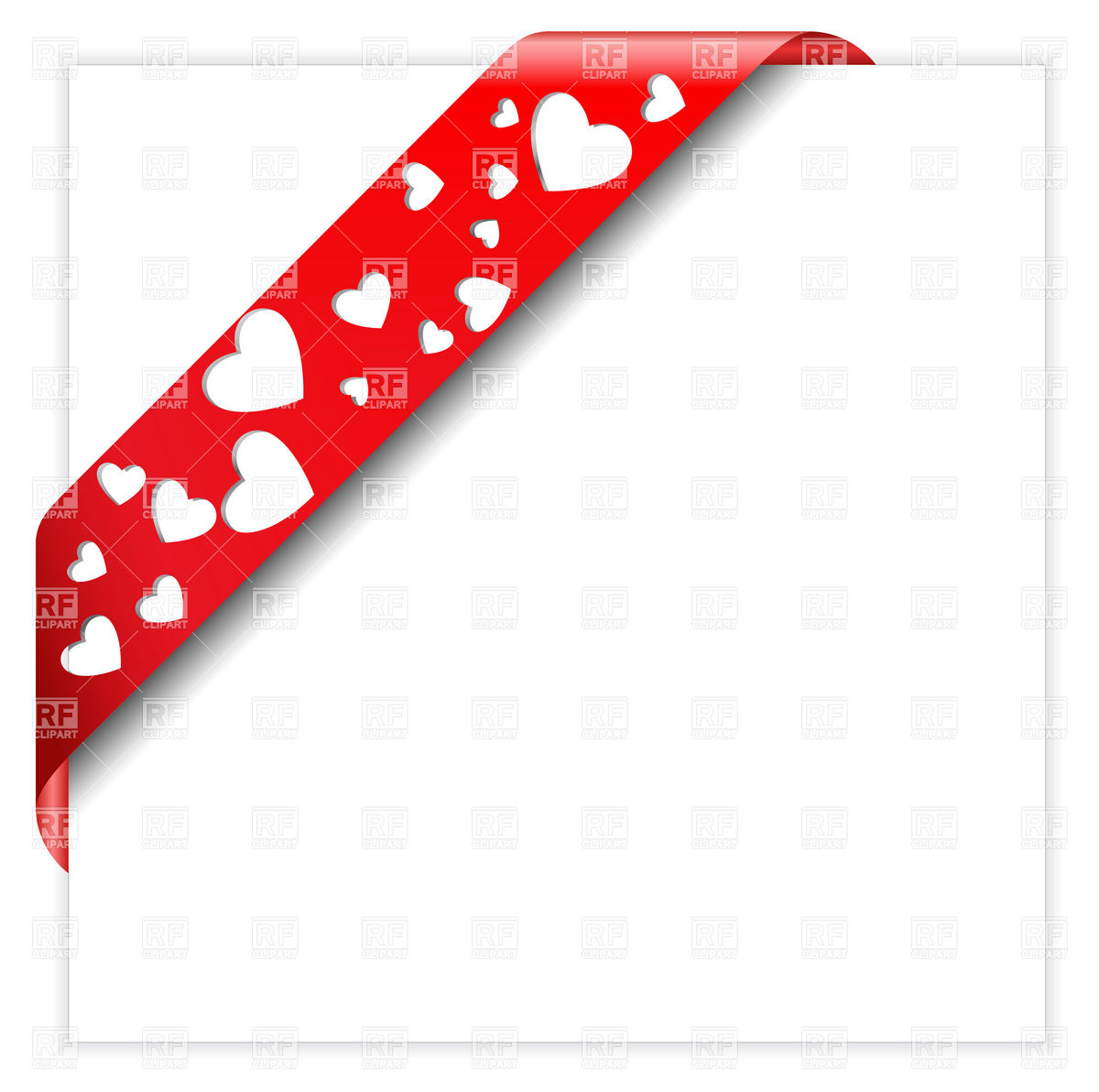 1200x1192 Heart Shaped Perforated Valentine Red Ribbon Vector Image Vector