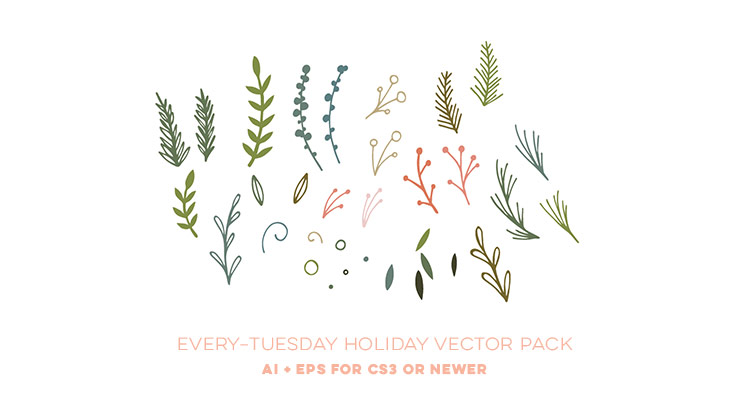 750x400 Freebie Holiday Vector Pack
