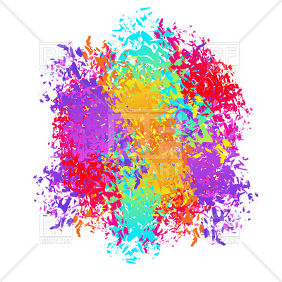 400x400 Holi Abstract Background. Spray And Brush Strokes. Festival Annual