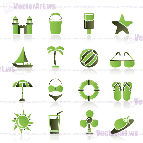 456x456 Beach, Sea And Holiday Icons